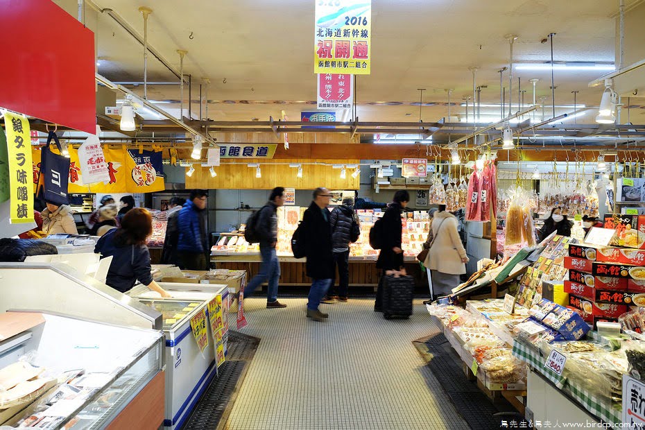 日本北海道自駕 函館朝市 駅二市場吃海鮮 釣烏賊 秘密店家 鳥先生 鳥夫人